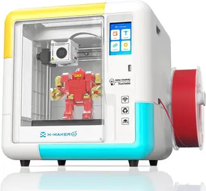 AOSEED 3D Printer for Kids & Beginners, AI-Powered Fully Assembled 3D Printer with Up to 400mm/s Speed, Auto Leveling, 15 Mini Apps, Includes 4 PLA Filaments for Home and School Use, X-Maker AI+