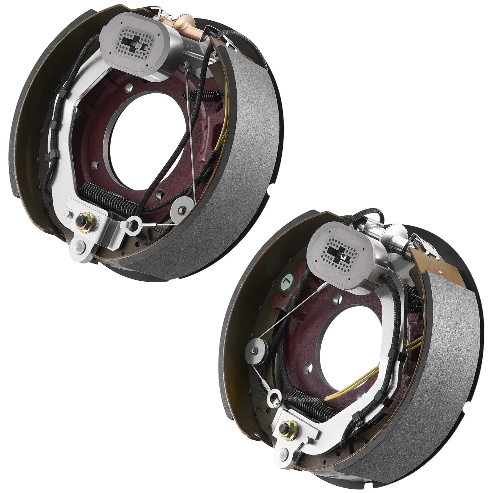 【Summerfinds】VEVOR Electric Trailer Brake Kit, 12.25 x 3.375 Inch, 1 Pair Self-Adjusting Electric Brakes Kit for 8000 lbs Trailer Axle, Backing Plates for Braking System Part Replacement, Fit for Trailers, RVs