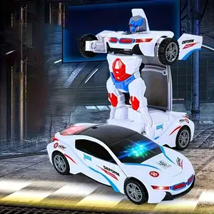 Electric Stunt Car Robot Toy for Kids, Includes 3 Aa Batteries, Transforming Race Car with Remote Control, Fun Gift,Boys & Men gifts, Rc Cars
