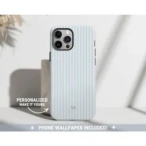 Personalized Blue Phone Case Custom Monogram iPhone Case Aesthetic Striped Phone Case Summer Coastal Phone Case Preppy Phonecase Blue Beachy.iPhone 17 16 15 14 13 12 11cases. Festive Bow Anti-drop retro luxury collage design burgundy polka moon motif cove