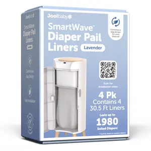 Jool Baby SmartWave Touch-Free Diaper Pail Liner Refills, 4 Pack
