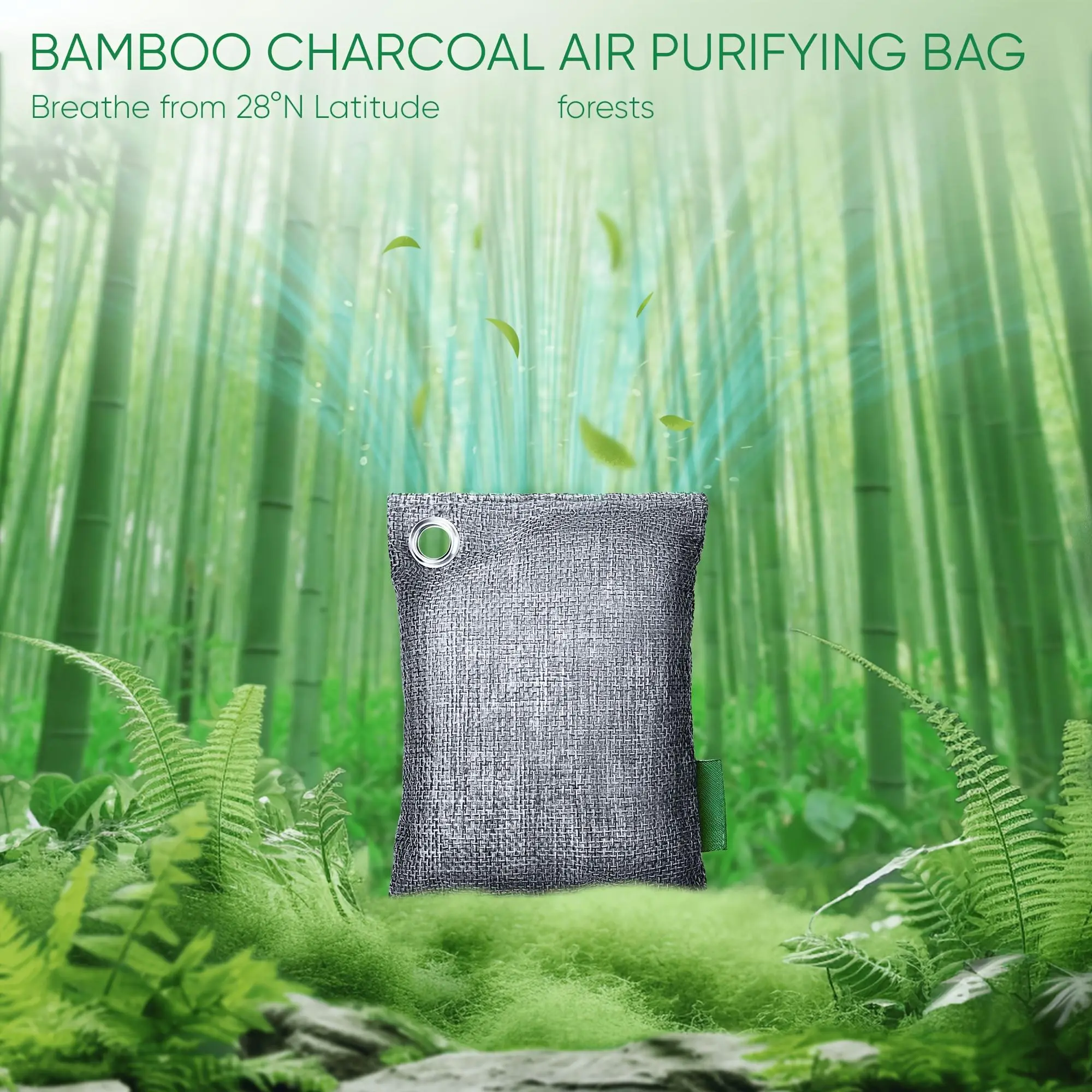 Vitscan Activated Charcoal Odor Absorber, Odor Eliminator for Strong Odor,Bamboo Charcoal Air Purifying Bags for Home Car Closet Pet, Smoke Room Deodorizer ，6 Pack