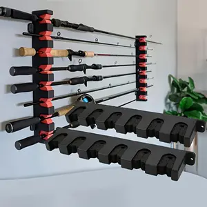 Fishing Rod Holder for Wall, 2 Counts/set Fishing Gear Collection Storage Rack, Fishing Rod Display Rack, Great Gift for Men and Male Friends