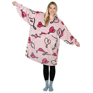 Catalonia All Season Lightweight Oversized Blanket Hoodie,Cozy Fleece Hooded Blanket For Adults,Wearable Blanket Sweatshirt
