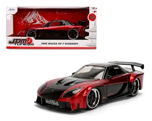1:24 1995 Mazda RX-7 Widebody – Black/Red JDM Tuners by Jada