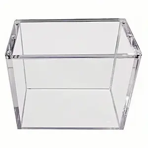 Transparent Acrylic Game Card Storage Box, Dustproof Anime Display Case, Trading Card Holder, Home Office Organizer, Hobby Gift, Trade Card Box