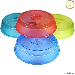 4 Pc Microwave Anti-splatter Cover - 10 Inch Diameter, Microwave Safe Food Covering, Food Lids, Frying Oil Splash Screen Cover