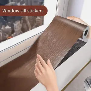 Peel & Stick Wood Grain Baseboard Trim - 16.4FT Self-Adhesive Molding Waterproof Wall & Floor Edge Guard for Home Renovation DIY Upgrade Easy Install Cut-to-Fit 1 Roll Ultra Realistic Wood Grain Pattern Easy Remove