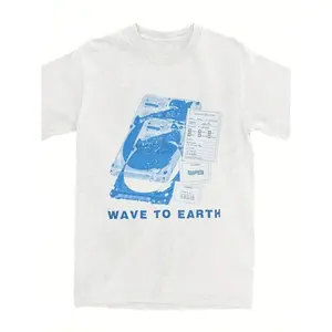 Summer Wave Earth Korea Band Shirt Collectible Cotton Vintage T shirt Plus Size