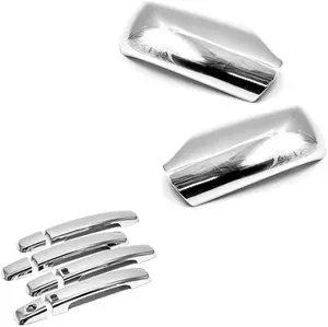 Sizver Chrome Door Mirror+Door Handle Covers for 2007-2012 Nissan Altima w/o Signal Cut