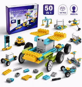 STEM Building Toys for Kids Ages 6+, 50-in-1 Science Engineering Kit, 107 PCS Educational Construction Set, Creative Learning Toy Gift for Boys and Girls Ages 6-12