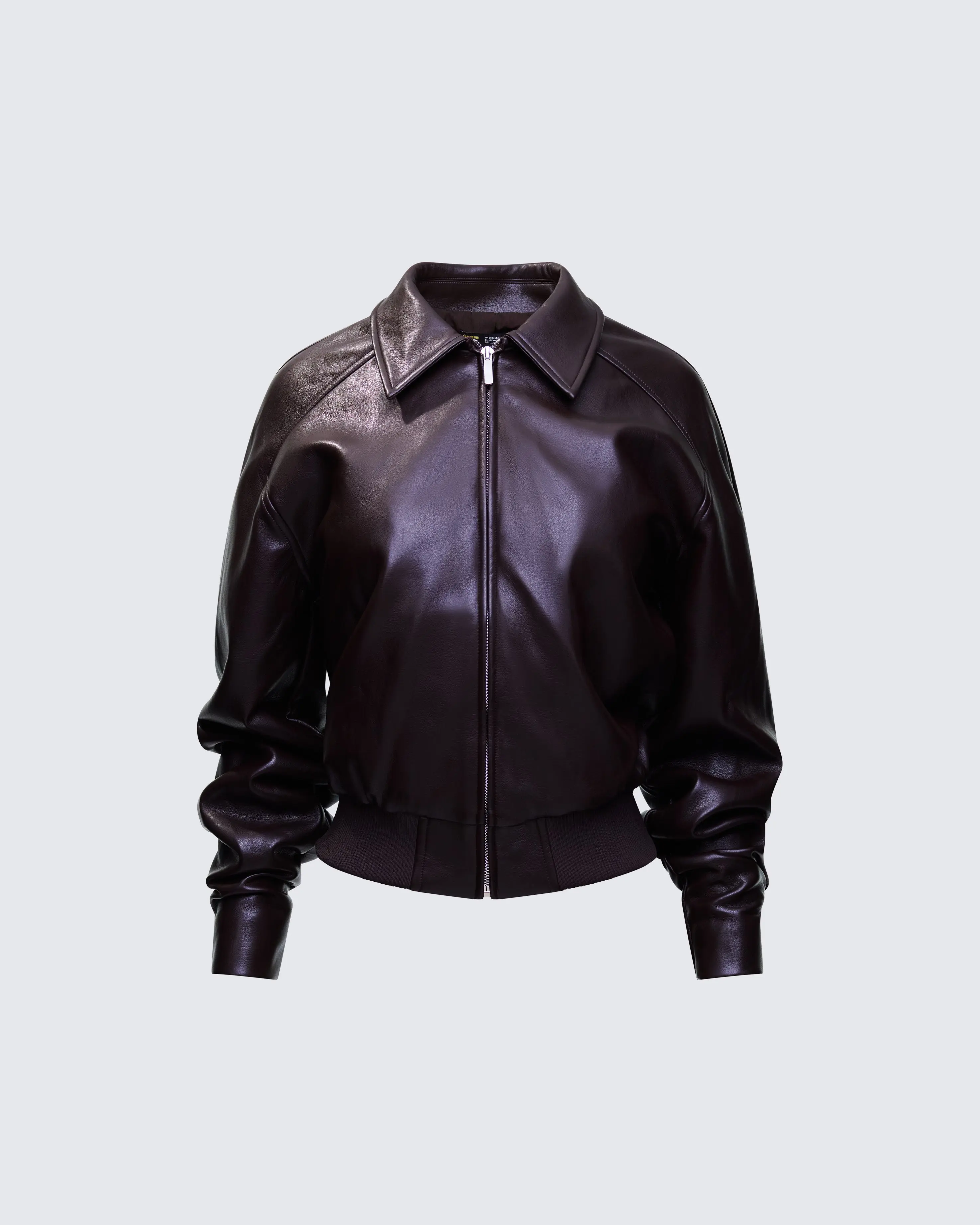 Menswear Waveney Brown Cropped Vegan Leather Jacket - Long Sleeves, Adjustable Hem, Stylish Coats for Men