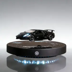 Floating Creative Car Ornament, Switchable Headlights, 360° Rotating, Ambient Light, Desktop Decor & Ideal Gift