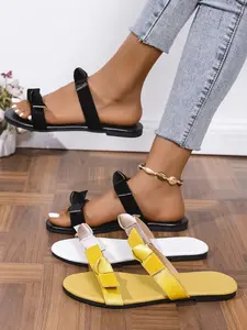 Double Strap Flat Sandals