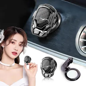 Car One-click Start Protective Cover Interior Button Decoration Sticker For Ford Mustang FIESTA Focus Shelby GT350 Kuga Fusion