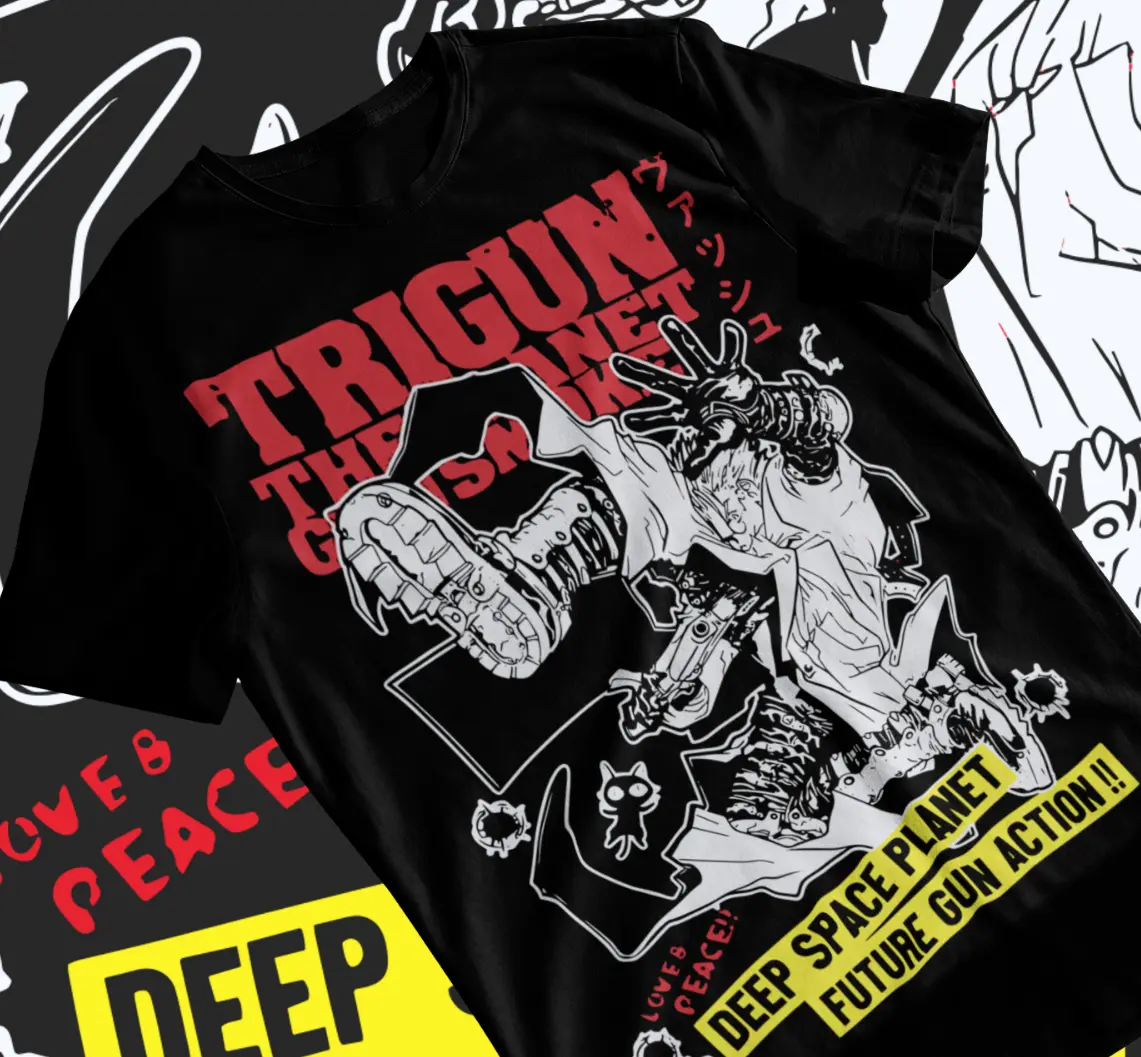 Trigun Vash The Stampede Moon Anime Manga Unisex Tshirt TShirt Soft