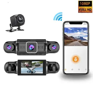 4 Channel Car Dash Cam,1080P Car DVR with 32GB Memory Card，Car Video Surveillance with Night Vision，24/7Parking Mode Car Screen Front Rear Left And Right dashcam
