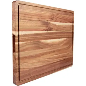24 x 18 in Extra Large Acacia Wood Cutting Board, 1.2" Thick Butcher Block with Deep Juice Groove, Reversible with Built-in Handles,Sturdy Wooden Chopping Board for Kitchen, Meat