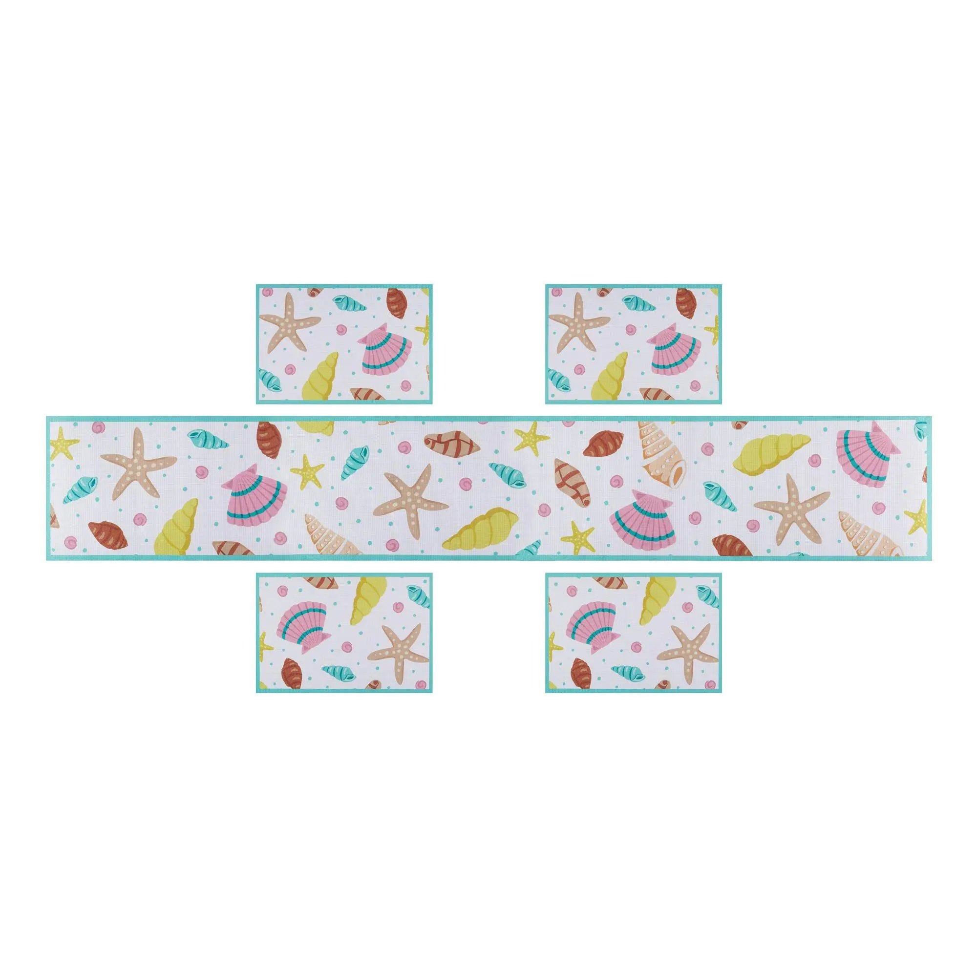 Temp-tations Set of (4) Outdoor 13"x19" Placemats & 72" Table Runner Temp-tations Set of (4) Outdoor 13"x19" Placemats & 72" Table Runner