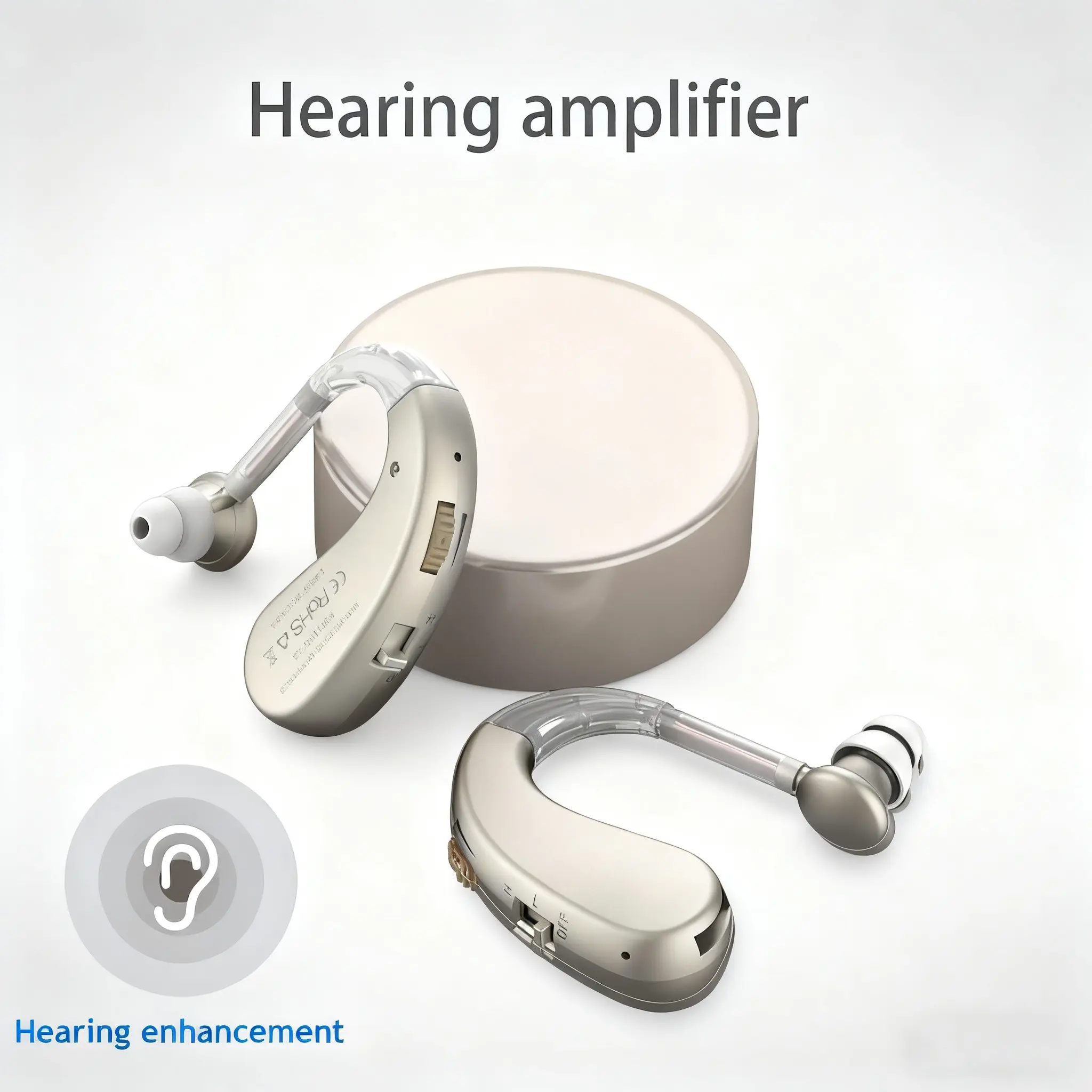 Portable Sound Amplifier Headphones, Over-Ear Design, Lightweight Comfortable, Designed for Hearing Impaired Individuals, Hearing Enhancement, Equipment, Aid