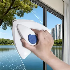 Magnetic Window Cleaner, Double Water Tank, Dual-Sided Abs, Ergonomic Handle, Indoor Outdoor, Home RV Boat Shower Door Cleaning Tool