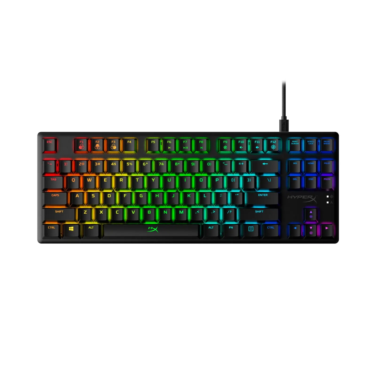HyperX Alloy Origins Core Aluminum TKL Wired Mechanical Keyboard - Adjustable Desktop PC Gaming Accessory for PC Setup, Software-Controlled RGB Lighting, Macro Customization