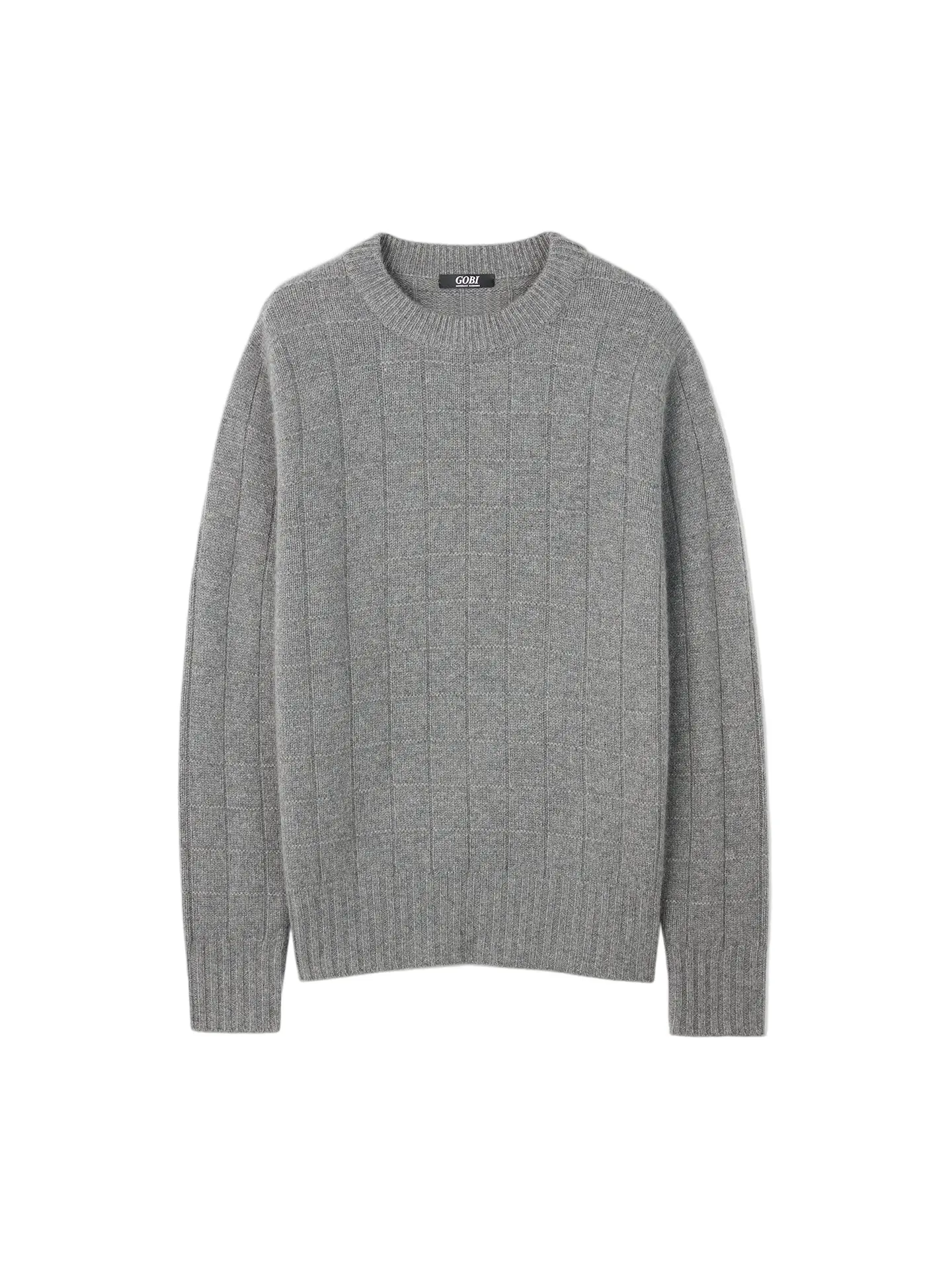 Men's Square-Patterned Cashmere Sweater, Menswear Long-Sleeve Knitwear Tops, Sweater Top for Daily Wear