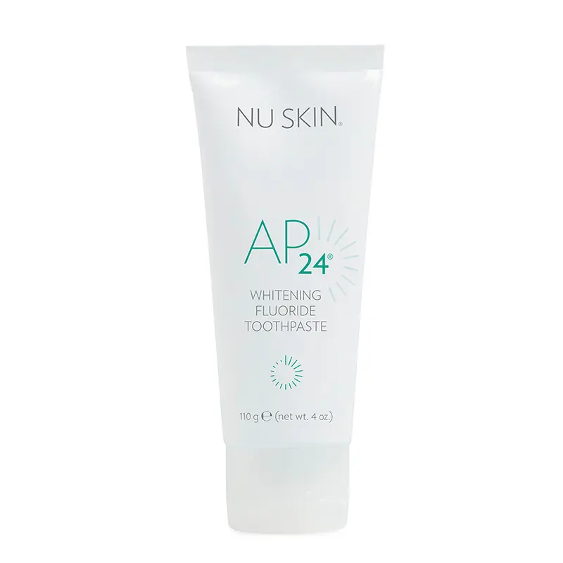 Nu Skin AP 24 Whitening Fluoride Toothpaste – Cleaner, Brighter Smile & Long-Lasting Fresh Breath – Gentle Whitening, Helps Prevent Cavities, Peroxide-Free, Vanilla Mint Flavor, 40z Oral Daily