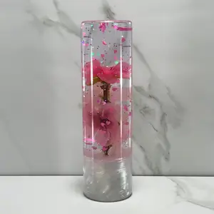 Mr__Grip 5 1/2 Inch flower Resin Custom Shift Knob Pink Cherry Blossom for JDM