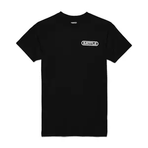 Battle Performance Short Sleeve Tee - Black, Fitted Raglan Cut, Four-Way Stretch, Moisture Management, UV Protection, Athletic Fit