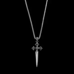 Black Jewel Dagger Necklace
