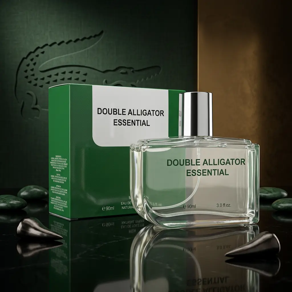 Double Alligator Essential Eau de Toilette Natural Spray for Men – 90ml / 3.0 fl. oz. | Fresh Green Men's Cologne
