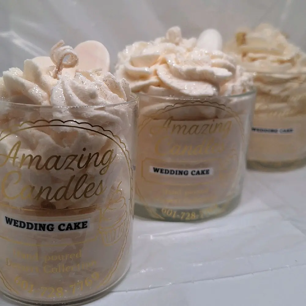 Amazing Candles Wedding Cake Candle Hand Poured Scented Candle for Special Occasions