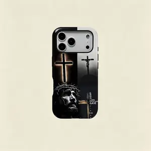 The Holy Cross Pattern 2-in-1 Phone Case Protective Cover for IPhone 17 16 Pro Max 15 Plus 14 13 12 11 & Samsung S26 S25 Ultra