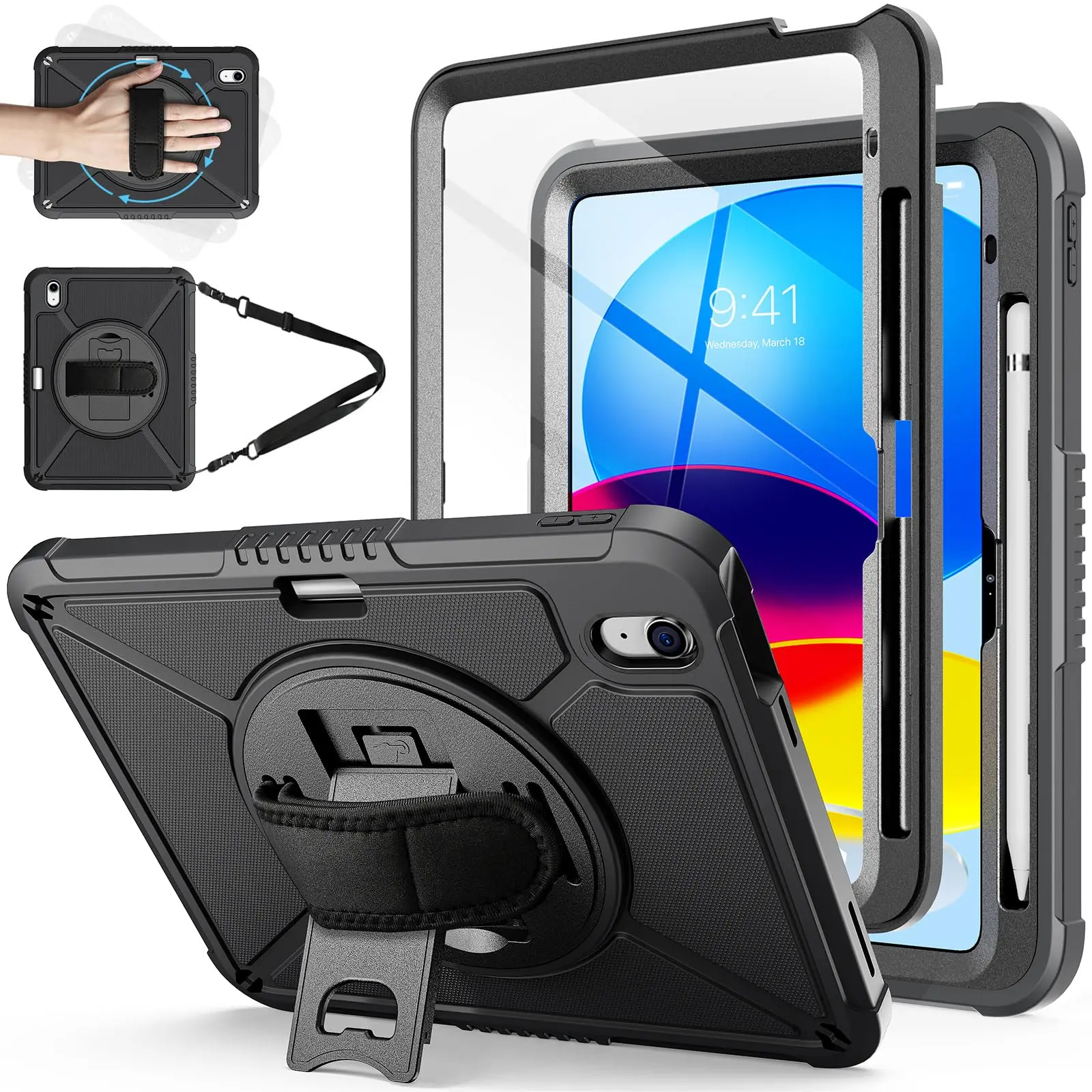 ZtotopCases Kids Heavy-Duty Tablet Casing - 11in 11th Gen iPad A16 Cover, 10.9in 10th Gen iPad Accessory with Drop Protection