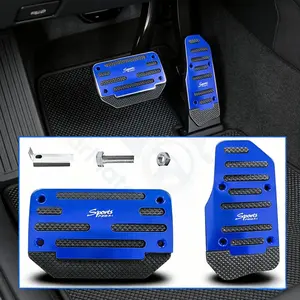 Universal Non-Slip Sports Car Pedal Covers | Aluminum Alloy Brake & Gas Pedal Set