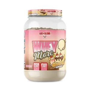 Axe & Sledge WHEY More Protein Blend, 24g Protein, Whey Concentrate & Isolate with Digeseb Workout Supplement Optimum Fitness Fiber