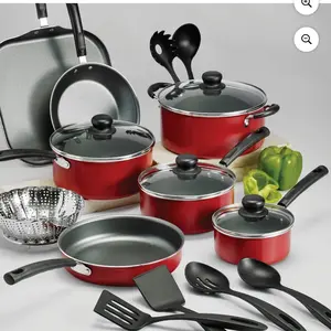 Tramontina Primaware 18 Piece Non-stick Cookware Set, Red