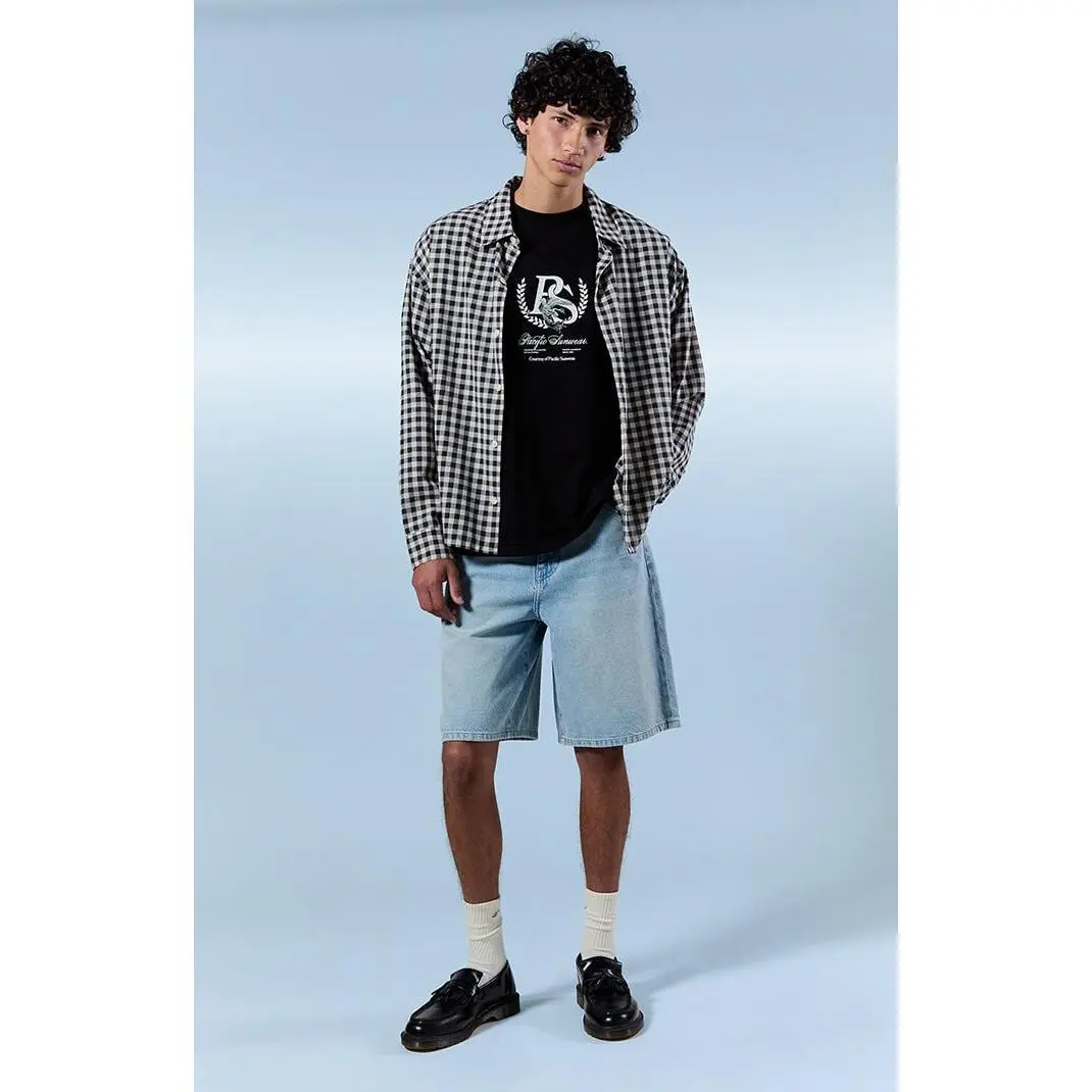 Pacsun Men's Parker Baggy Jorts Light Blue Pacsun Men's Parker Baggy Jorts Light Blue