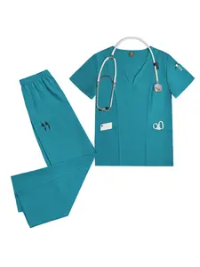 Two Piece Set of Men's Pet Hospital Hand Washing Clothes Nurse Work Clothes Hospital Nursing Clothes Beauty Salon SPA Staff Work Clothes