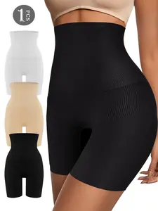 QUASTI 1PCS High Waist Tummy Control Women's Shapewear Shorts, Seamless Hip-Lifting Shorts, Full Coverage, Soft Breathable Invisible Body Shaper, Slimming Waist Trainer for Daily Wear, Sports & Office, Comfortable Lightweight