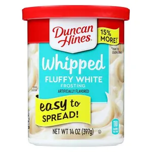 Duncan Hines Whipped Fluffy White Flavored Frosting, 14 oz.