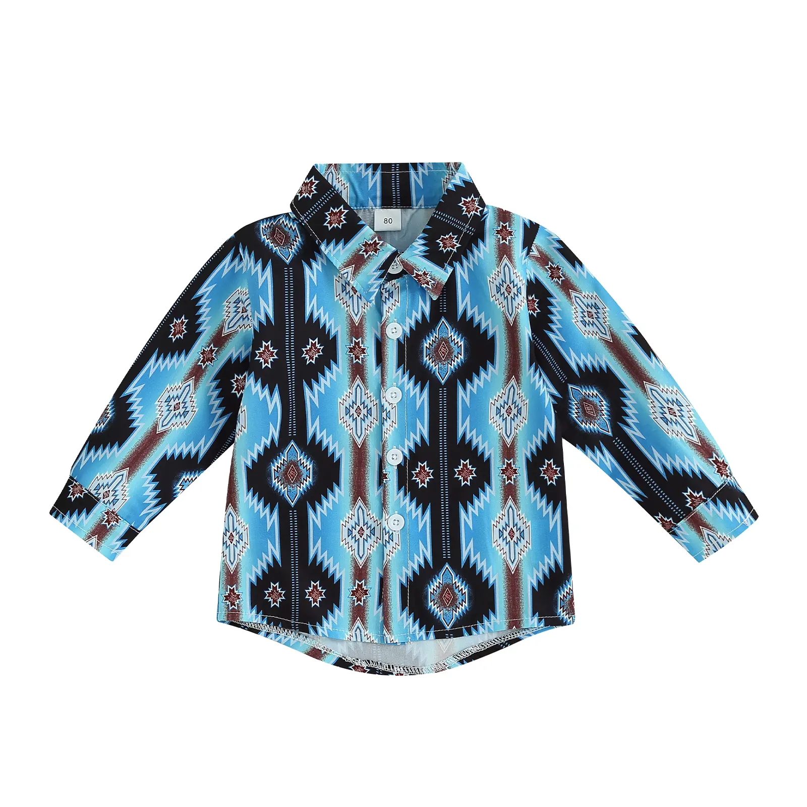 Western Toddler Button Up Shirt - Baby Boy Cow Print Long Sleeve Country Cowboy Casual Vintage Top #Springtok, Infant Toddler Clothes