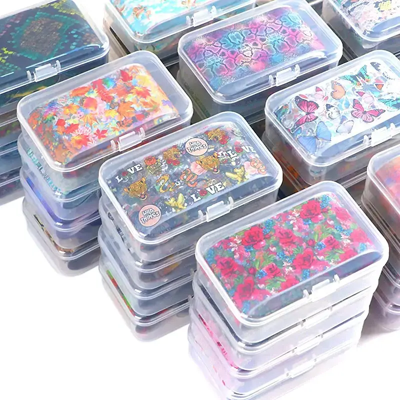 10 Sheets Nail Stickers Flower Butterfly Starry Transfer Decals Art Decoration 4x50cm for DIY Nail Art
