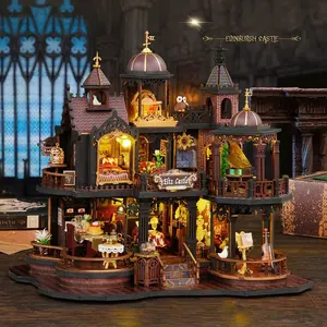 DIY 3D Wooden Book Nook Kit, Wooden Handmade Puzzle, Creative 3D Home Decor, Fun DIY Model Set for Gifts, Ideal for Birthdays and Holidays