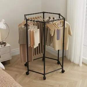 Hexagonal Clothes Hanger with Small Footprint Stores Multiple Items Suitable for Various Occasions Easy Storage Solution hangar