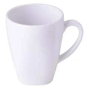 212 MAIN Reusable Attractive 10 oz Round White Coffee Mug - 3 1/4"d x 4"h Nessico Tumbler, Pack of 24, Everyday Use Kitchenware Drinkware