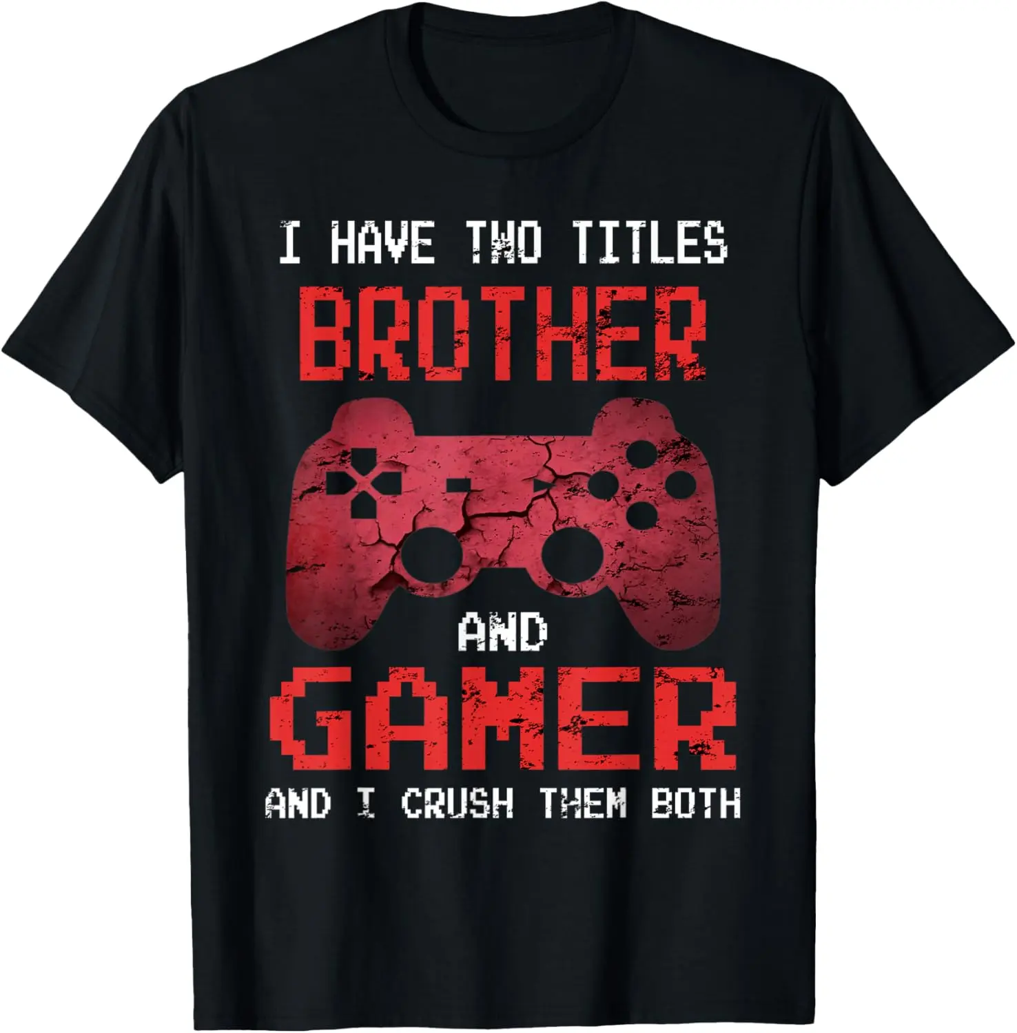100% Cotton Funny Gamer Vintage Video Games For Brother Son T-Shirt