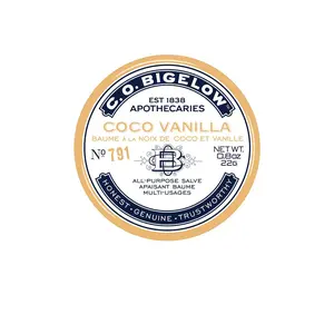 C.O. BIGELOW Coco Vanilla Salve Tin, Coconut Lip Balm, Emollient-Rich Formula with Natural Oils That Moisturizes Dry Lips
