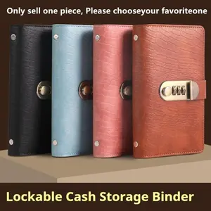 Password Lock Savings Book, Financial Management Organizer, Cash Diary, Money Folder, Account Record Book, Password Protected Wallet